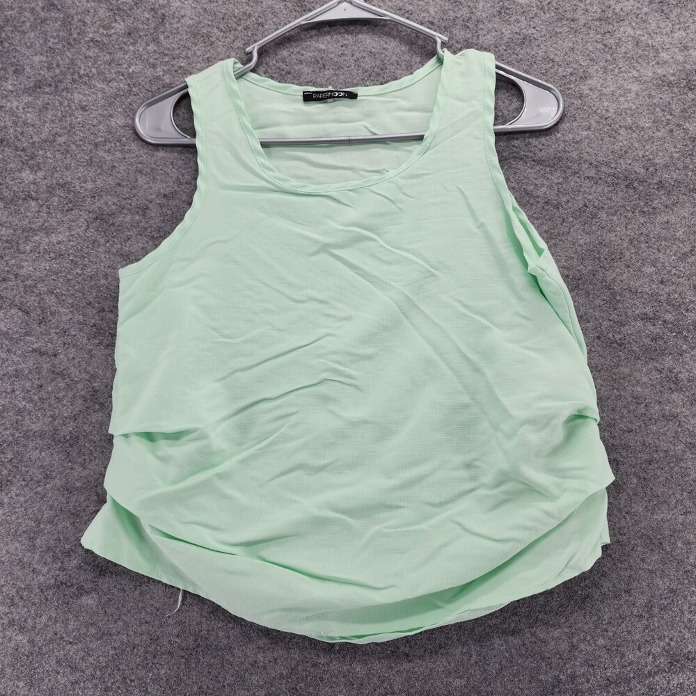Papermoon Stitch Fix Shirt Womens Small Sleeveless Green